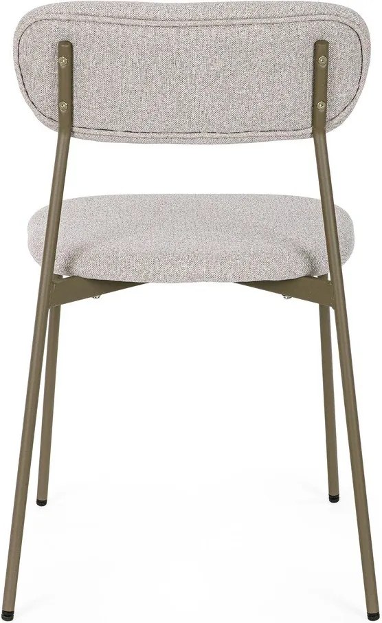 Светлокафяв тапициран трапезен стол Inka – Yes Everyday