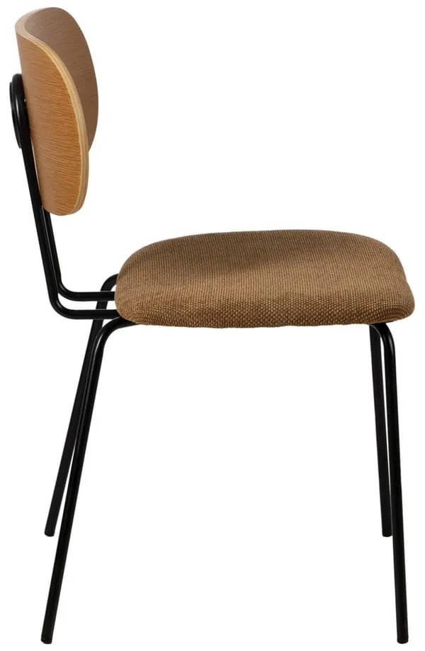 Трапезни столове в кафяв и естествен цвят в комплект от 4 броя Cleo - Ixia