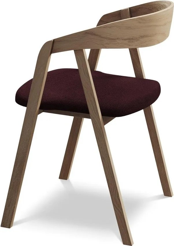 Бордо трапезен стол от масивна дървесина Erika – Makamii