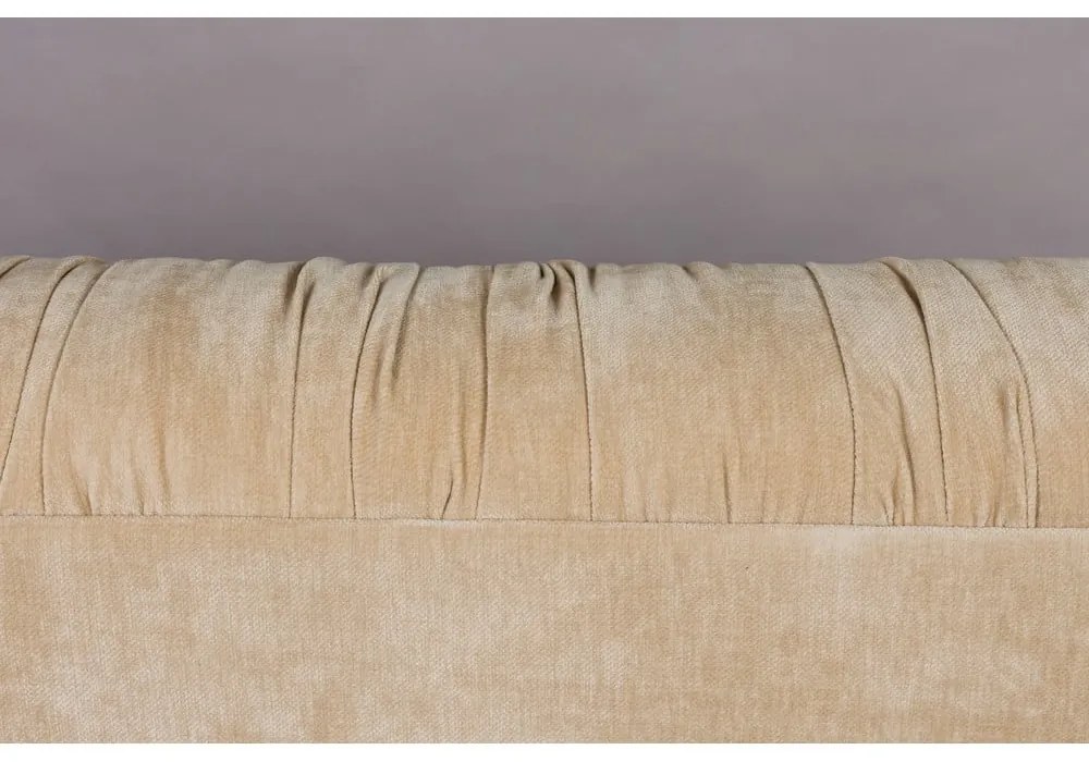 Бежов кадифен диван 214 cm Douglas – Dutchbone