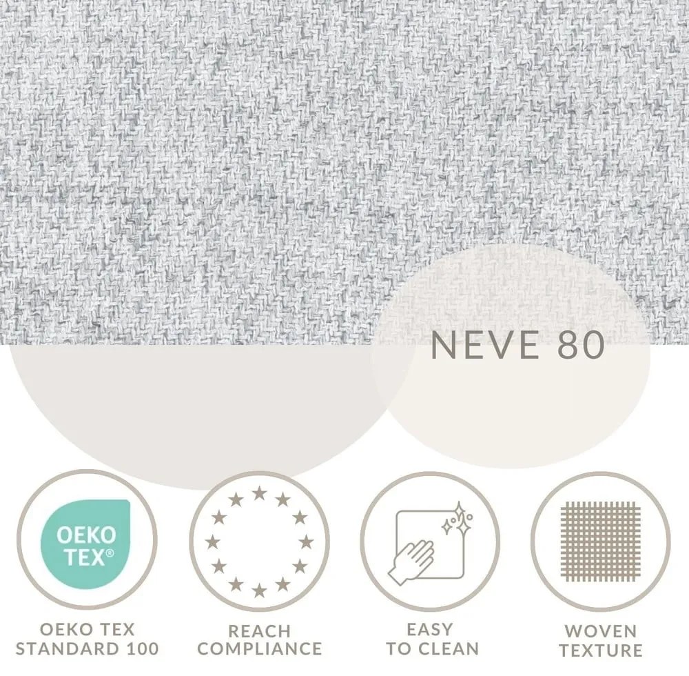 Светлосиво тапицирано двойно легло с място за съхранение с включена подматрачна рамка 140x200 cm Baleine – Maison de Rêve