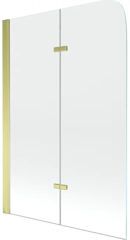 Mexen Felix параван за вана 2-крила 100 x 140 см, прозрачни, златни - 890-100-002-50-00