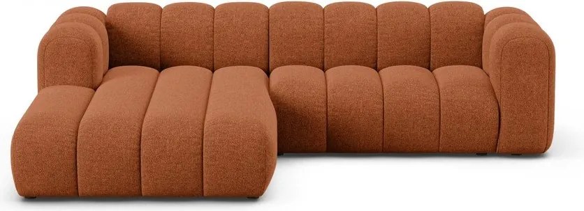 Шенилов ъглов диван в тухлен цвят (ляв ъгъл) Lupine – Micadoni