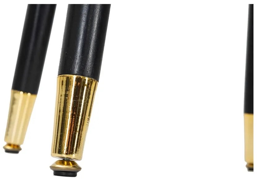 Черен/в златист цвят тапициран бар стол (височина на седалката 74 cm) Paris – Mauro Ferretti