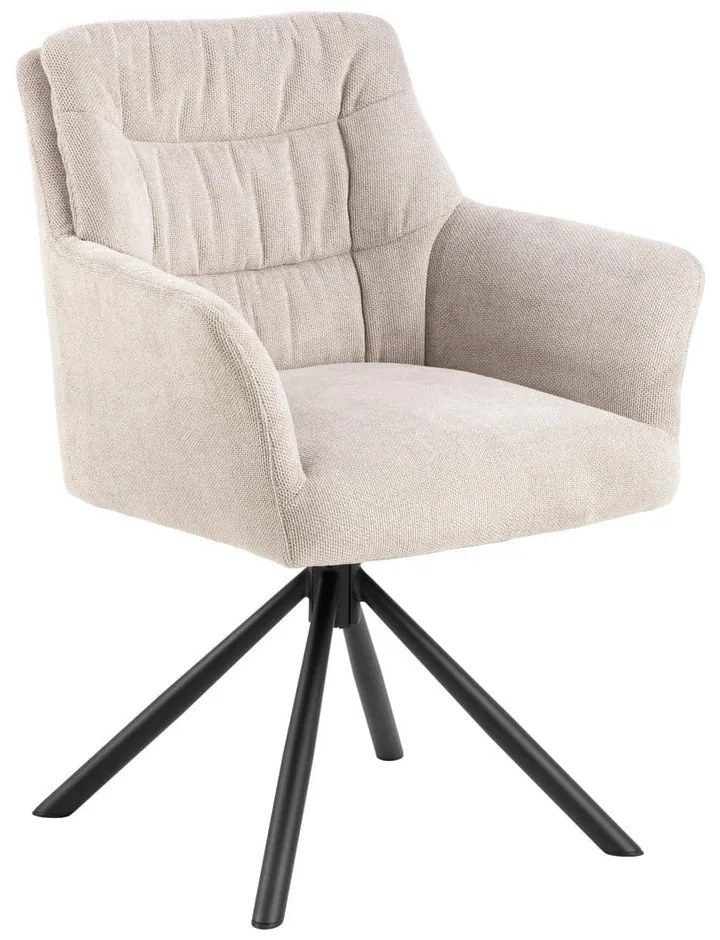 Бежов тапициран трапезен стол с подлакътници Alonso – Actona