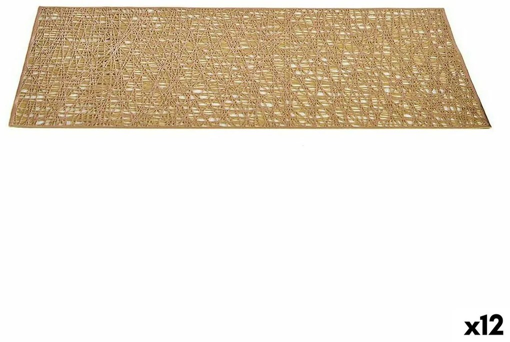Подложка за маса Златен Пластмаса (45 x 0,01 x 30 cm) (12 броя)
