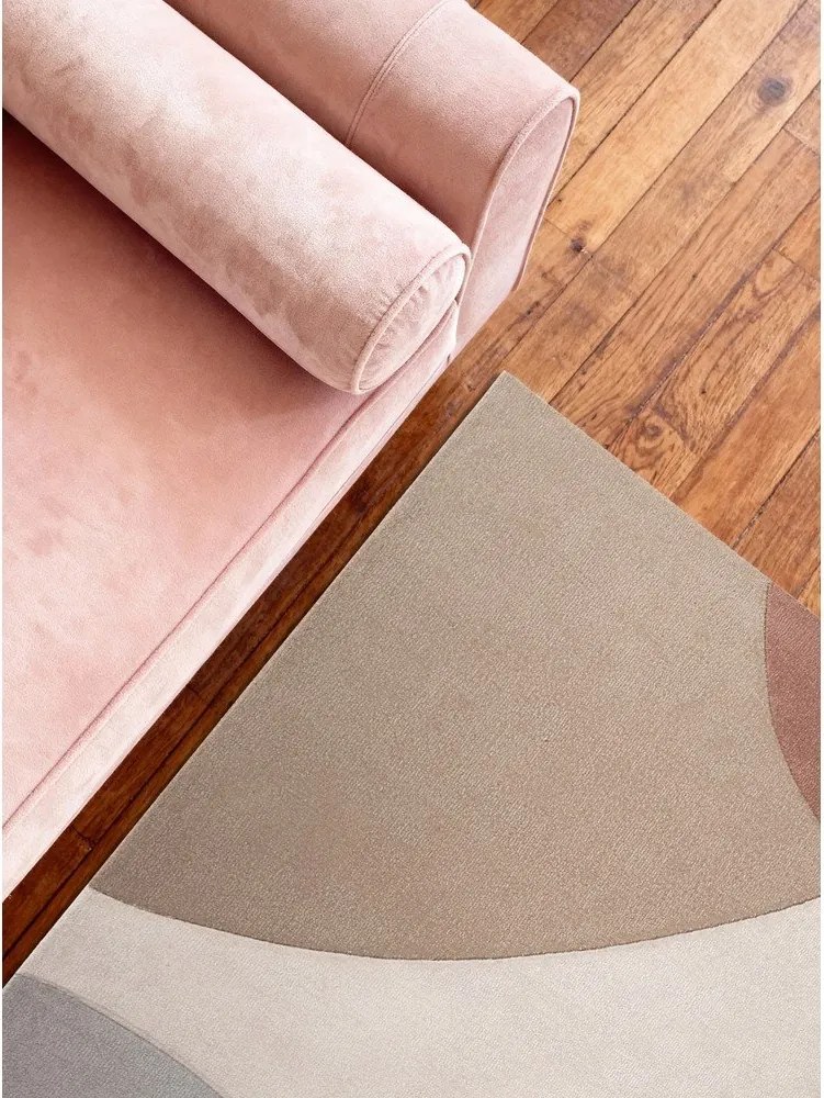 Бежов ръчно изработен вълнен килим 120x170 cm Hackney Clarissa – Ted Baker