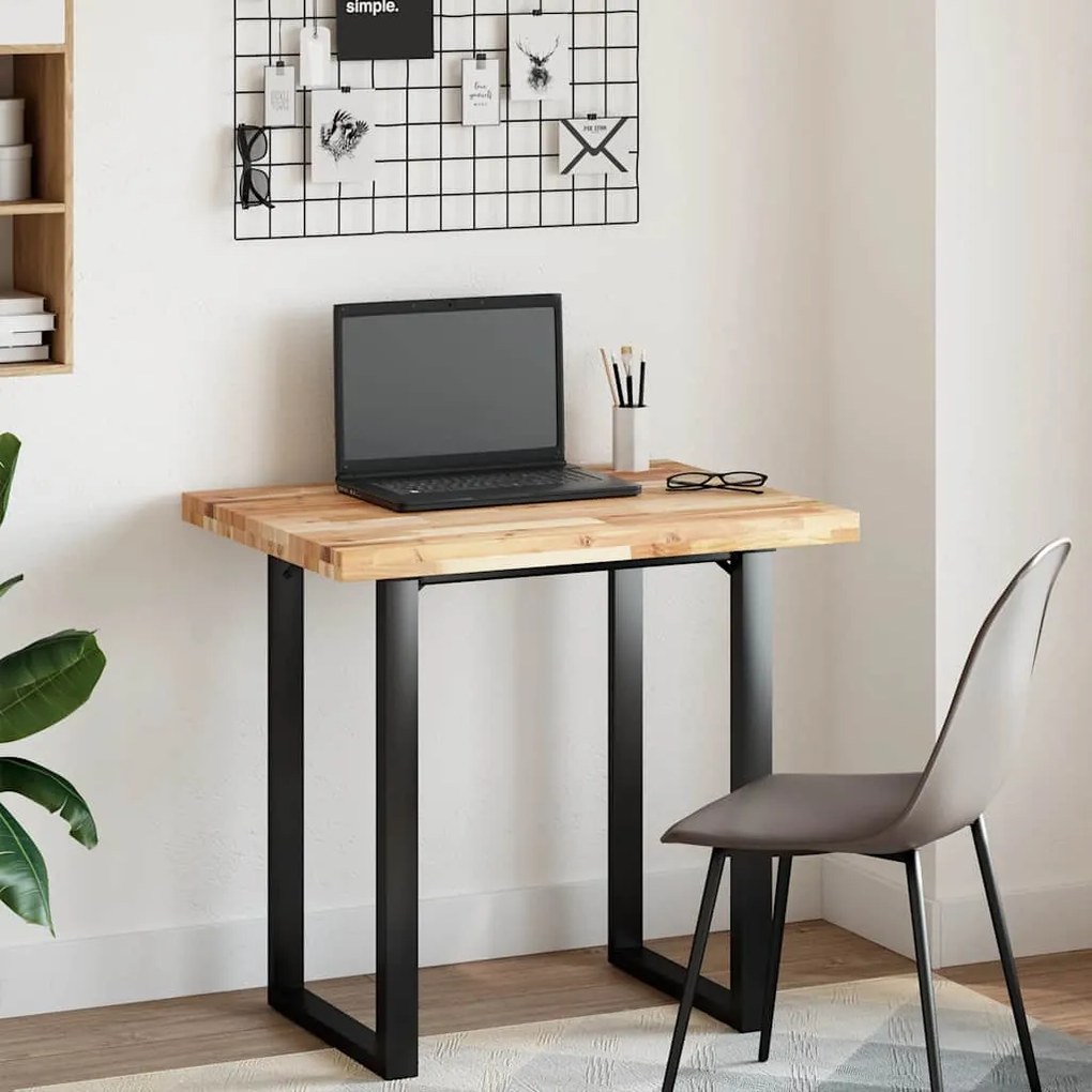 3279740 vidaXL Плот за бюро, необработен, 100x60x4 см, масивно дърво акация