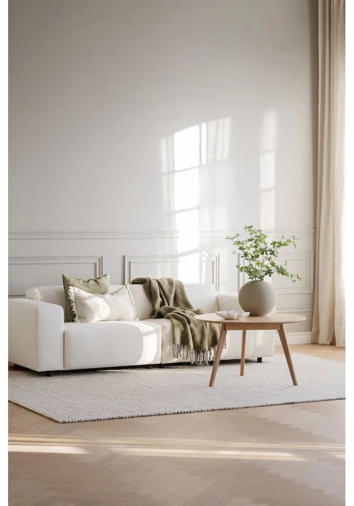 Кръгла маса за кафе в дъбов декор в естествен цвят 90x90 cm Yumi - Rowico