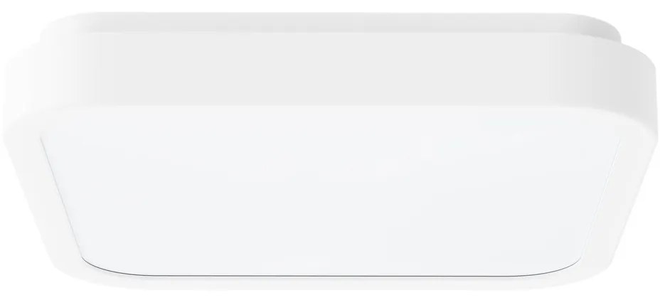 RABALUX Samira, indoor square white plastic ceiling lamp, 18W, with shade: 1430lm, without shade: 1800lm, 4000K, 25x25cm, H6cm,