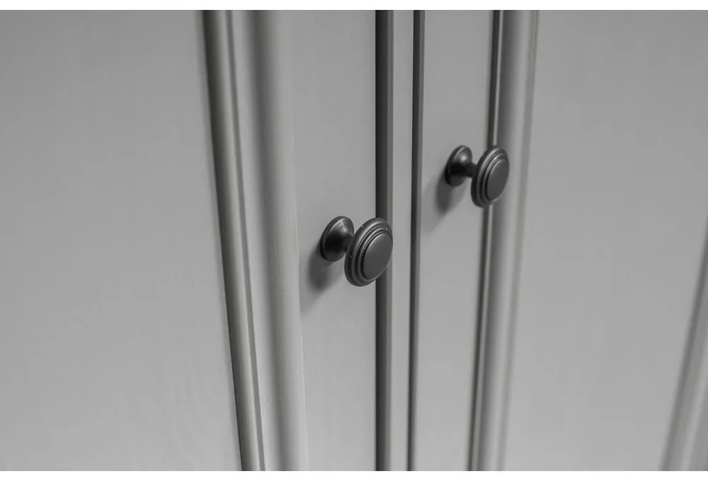 Светлосив детски гардероб от борова дървесина 98x190 cm Lily - WOOOD