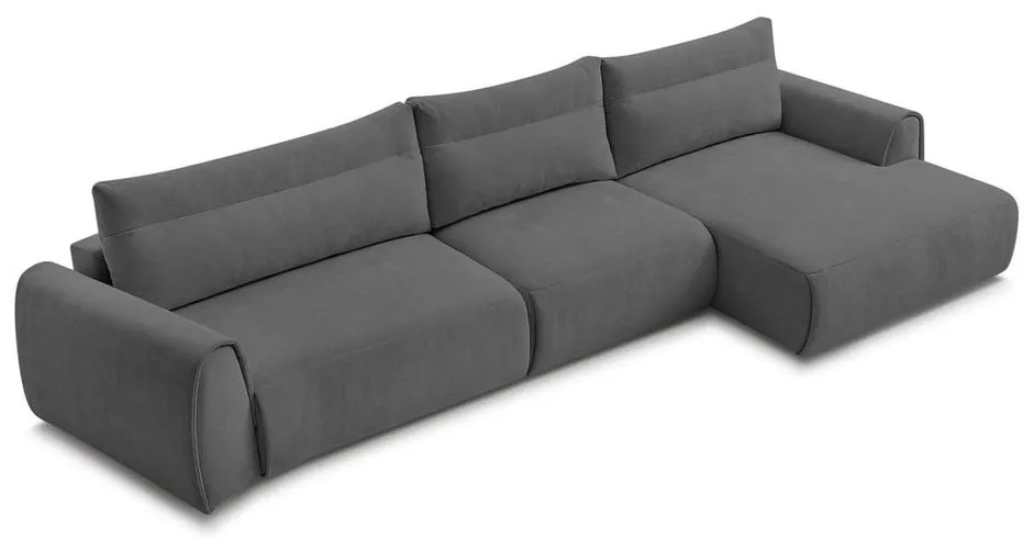 Сив ъглов диван Aden – Bobochic Paris