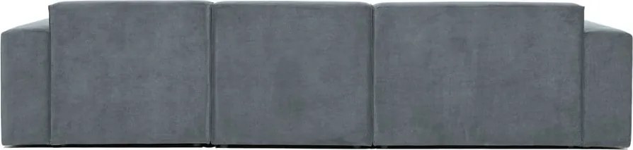 Сив ъглов диван от рипсено кадифе (ляв ъгъл) Sting – Scandic