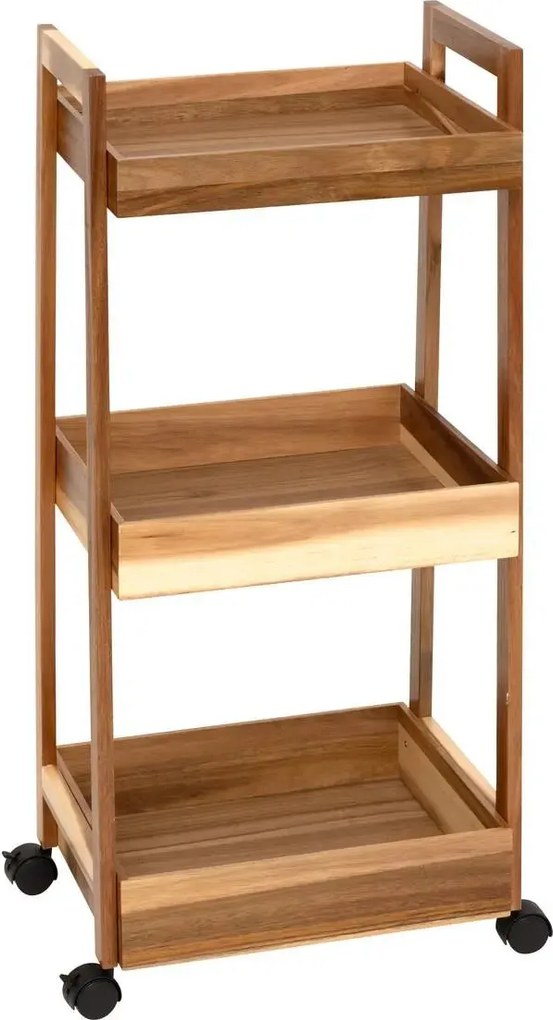 Кухненска количка 5five, Акация, 3 нива, 40x31x85 cm