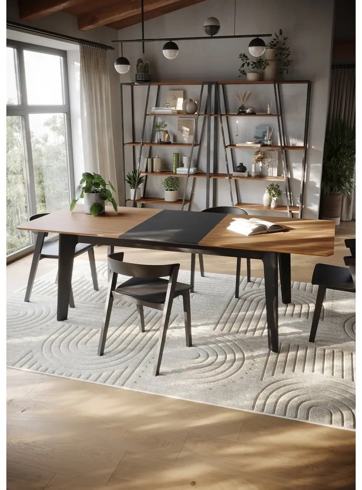 Сгъваема трапезна маса с орехов плот в естествен цвят 100x180 cm Shadow – TemaHome