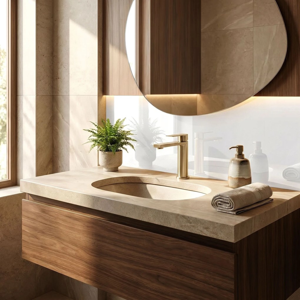 Смесител за баня Rea Hunter Brush Gold Low