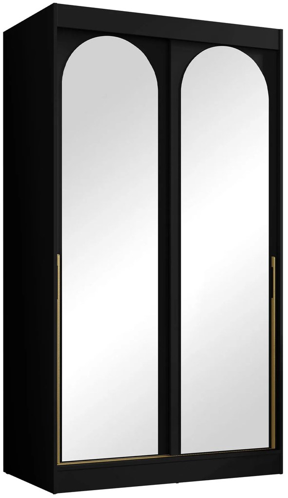 Гардероб Модин плъзгащ-черен-дължина: 120 см