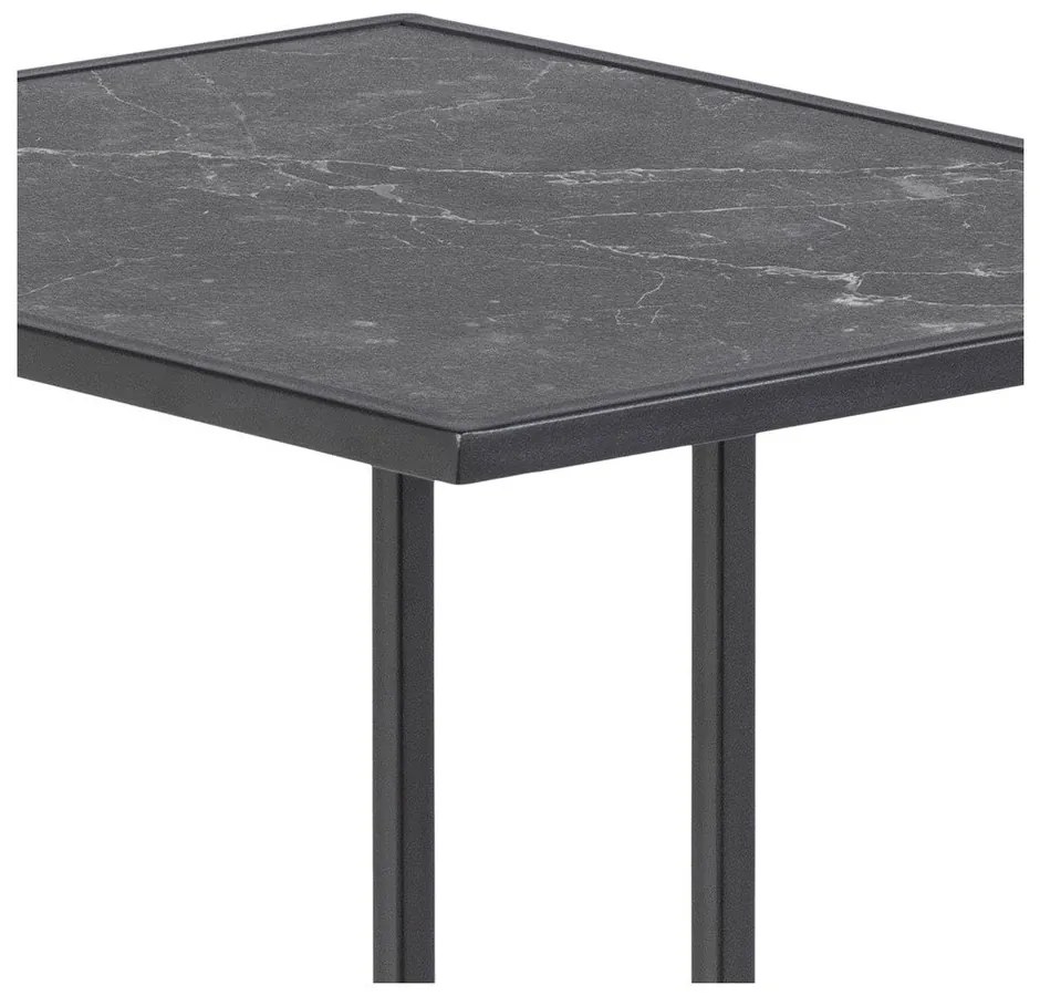 Странична масичка с плот от имитация на мрамор 43x35 cm Infinity – Actona