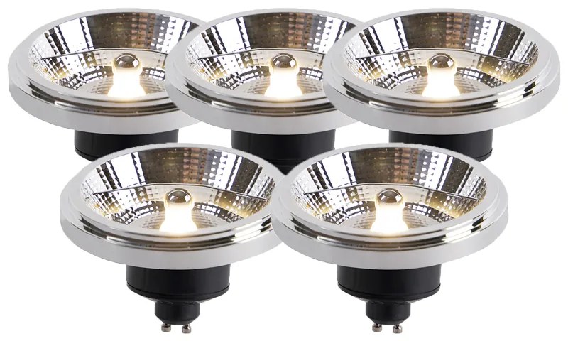 Комплект от 5 LED крушки GU10 AR111 11W 820lm 3000K