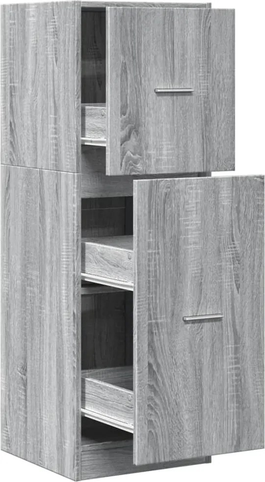 855201 vidaXL Шкаф органайзер, сив сонома, 40x41x118 см, инженерно дърво