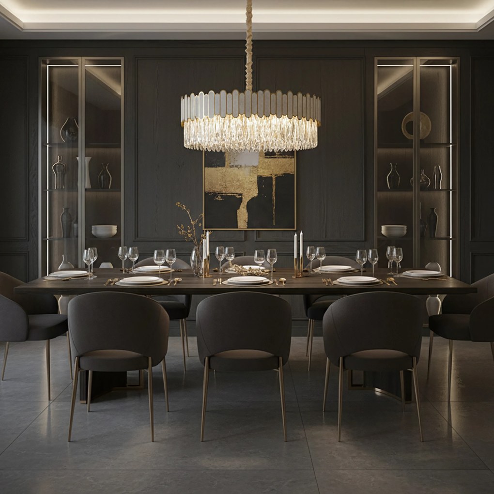 Лампа APP1747-8CP 60 cm Gold