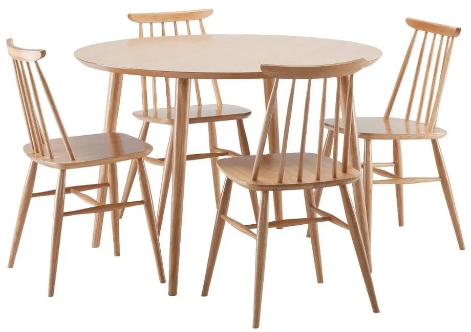 Трапезна маса в дъбов декор , ø 100 cm Cloyd - Woodman