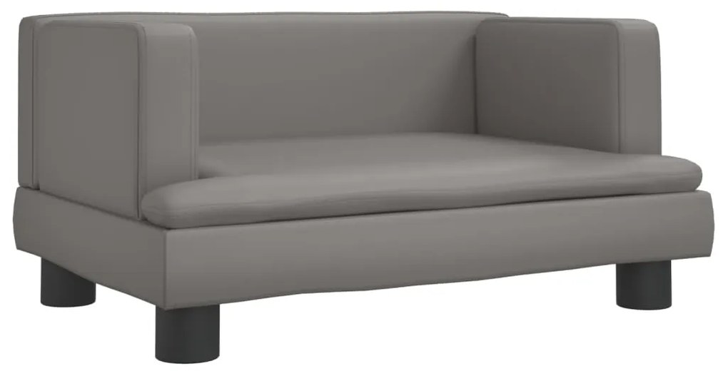 3196327 vidaXL Детски диван сиво 60x40x30 см изкуствена кожа