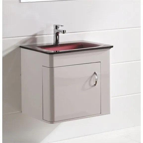 Конзолен PVC шкаф ICP 5560P с умивалник, 61x46x55см