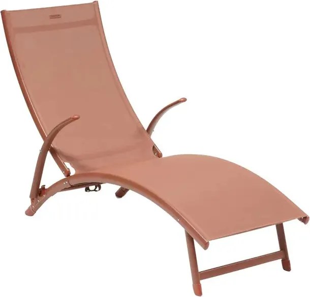 Сгъваем шезлонг Hesperide Samba, Алуминий - Махагон