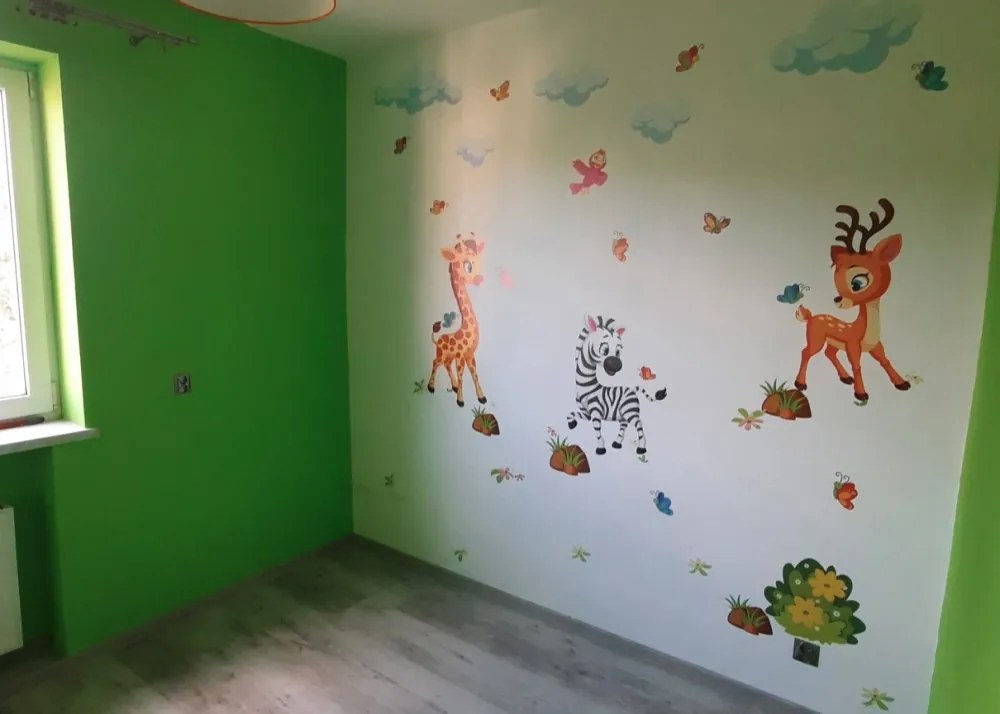 Страхотен детски стикер за стена - сафари с животни Šírka: 100 cm | Dĺžka: 200 cm