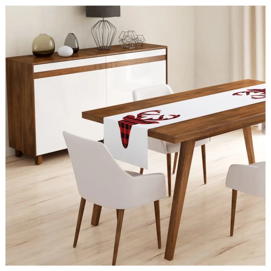 Комплект от 4 коледни калъфки за възглавници и покривка за маса Christmas Tartan - Minimalist Cushion Covers