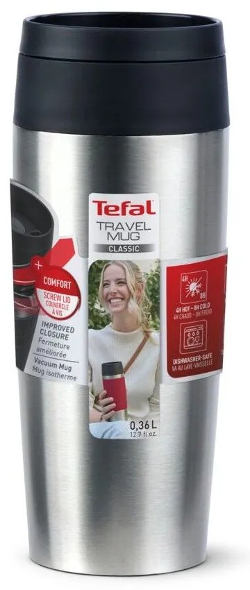 Чаша за път в сребрист цвят 360 ml – Tefal