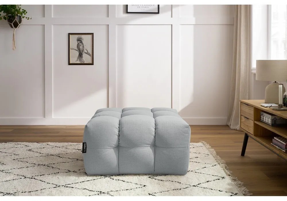 Светлосива табуретка за крака Cloud - Bobochic Paris