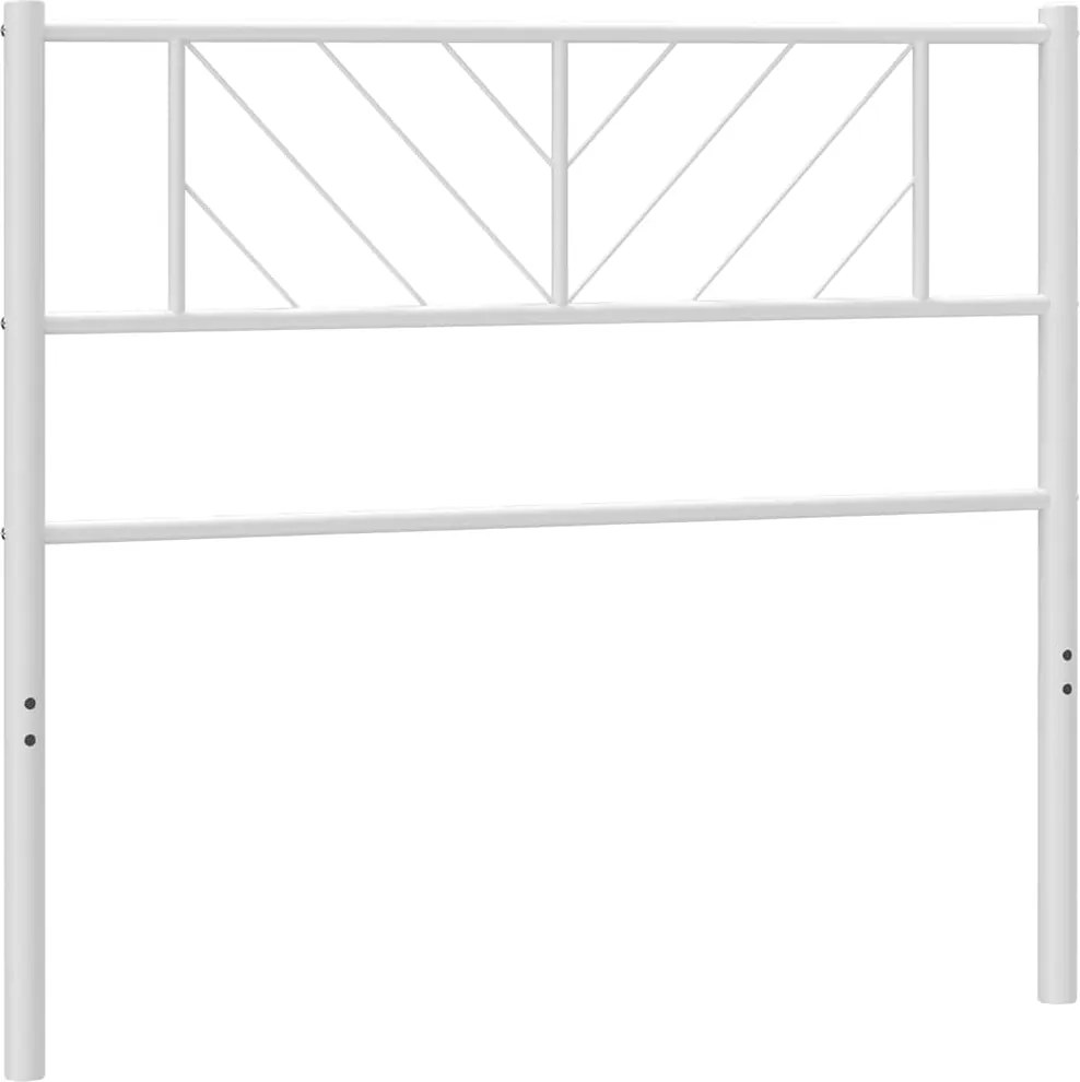 372256 vidaXL Метална резервна табла за легло, бяла, 90 см