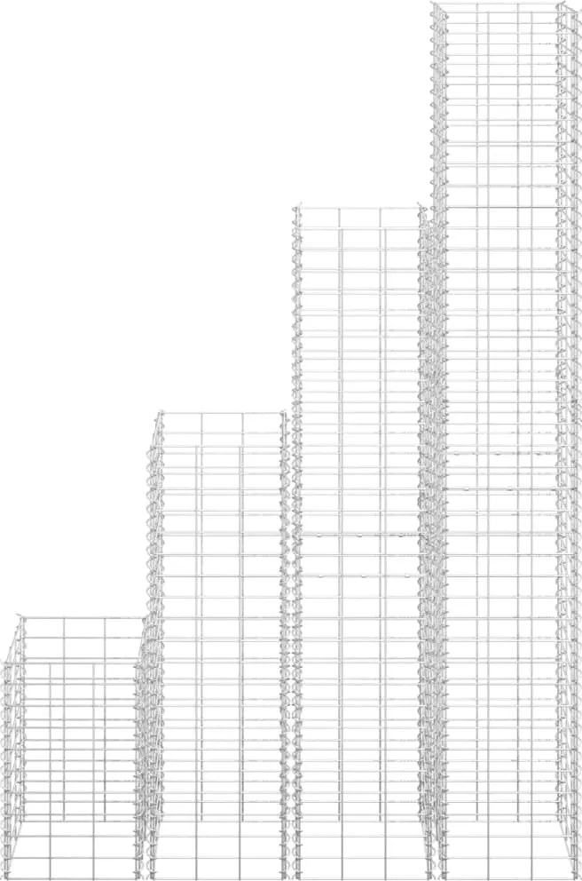 Габиони повдигнати лехи, 4 бр, 30x30x50/100/150/200 см, желязо