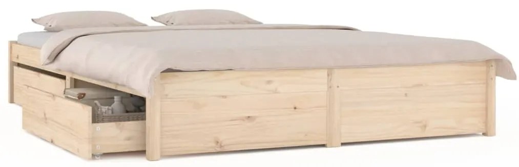 3103493 vidaXL Рамка за легло с чекмеджета, 120x190 см, Small Double