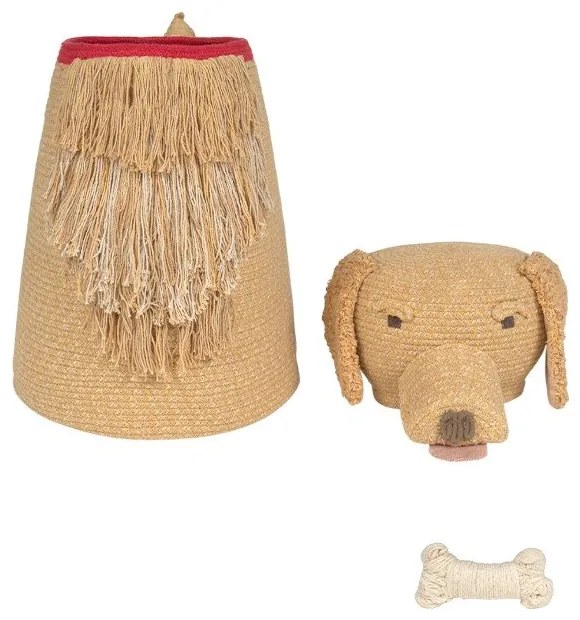 Бежова текстилна детска кошница за играчки 40x30x55 cm Luna – Lorena Canals