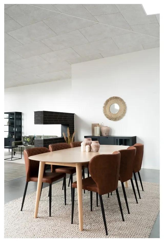 Кафяви трапезни столове в цвят коняк в комплект от 4 броя Pisa - House Nordic