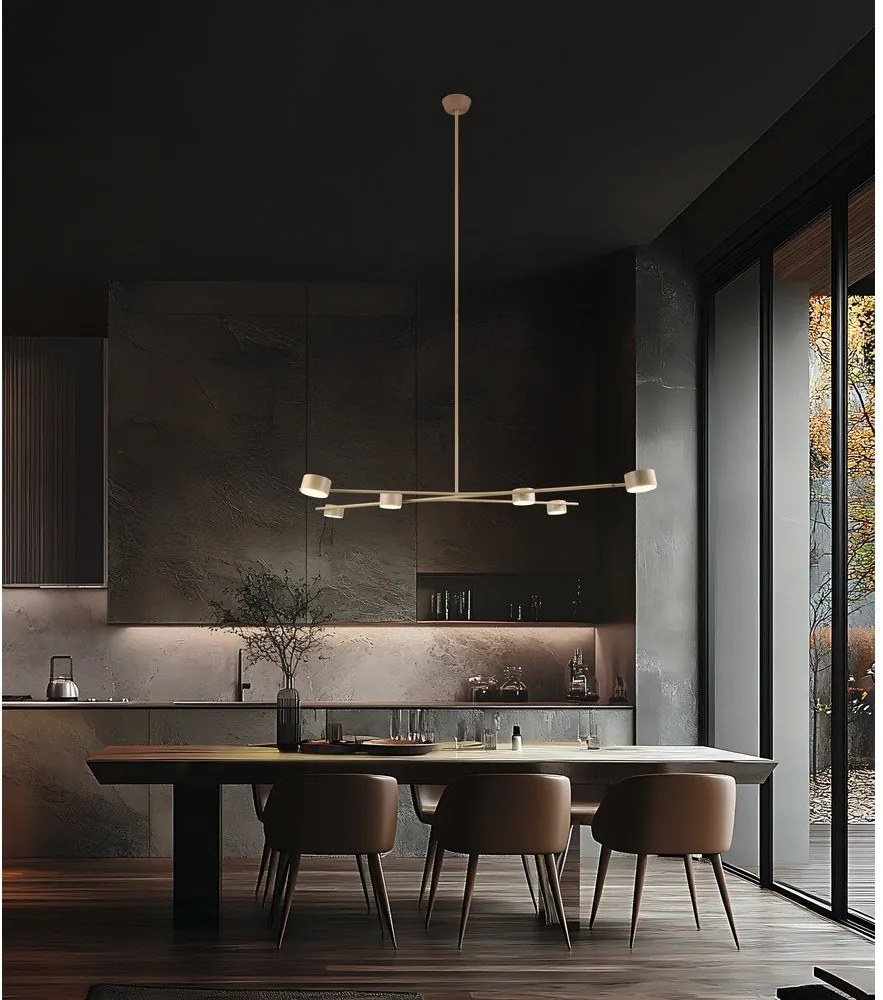 Бежово метално висящо осветително тяло Coda – Trio Select