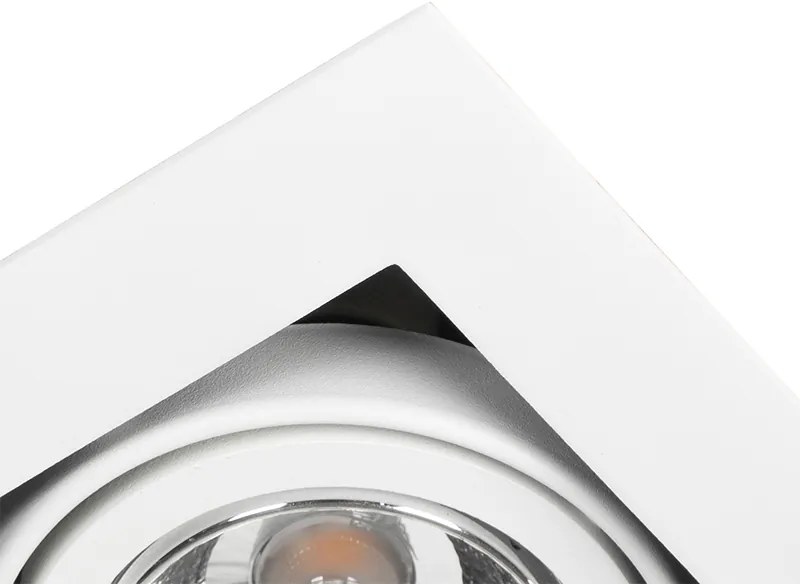 Комплект от 6 модерни вградени прожектора бели регулируеми - Oneon 70