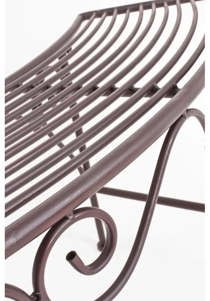 Черно-тъмнокафява метална градинска пейка Fuego – Garden Pleasure