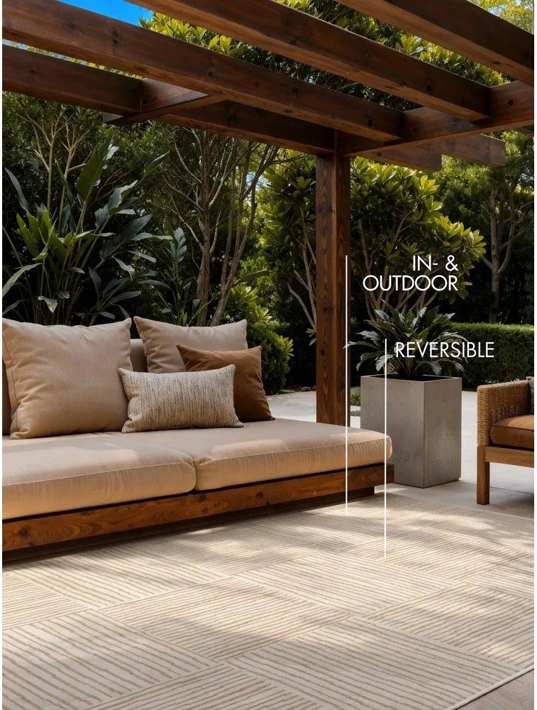 Кремав/в естествен цвят килим за открито и закрито 160x230 cm Haringey Nightingale – Ted Baker