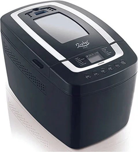 Хлебопекарна с две бъркалки ZEPHYR ZP 1446 E , 800W, 900-1250 гр, 12 програми, Таймер, Книжка с рецепти, Черен