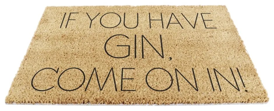 Изтривалка от кокосови влакна 40x60 cm If You Have Gin – Artsy Doormats