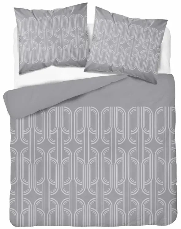 Фланелени чаршафи - сиви с геометричен мотив 2 части: 1 бр. 140x200 + 1 бр. 70x80
