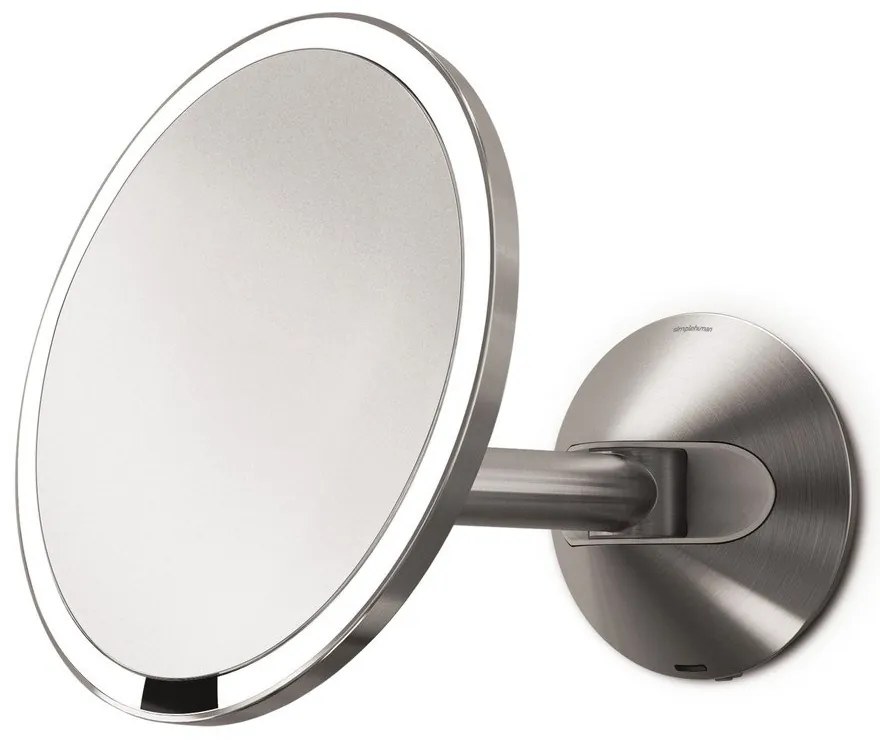 Стенно/козметично огледало със светлина/увеличително (5x) ø 20 cm Sensor – simplehuman