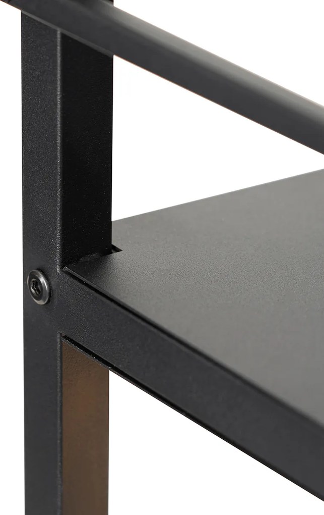 Интелигентна индустриална подова лампа черна с WiFi G95 - Cage Rack