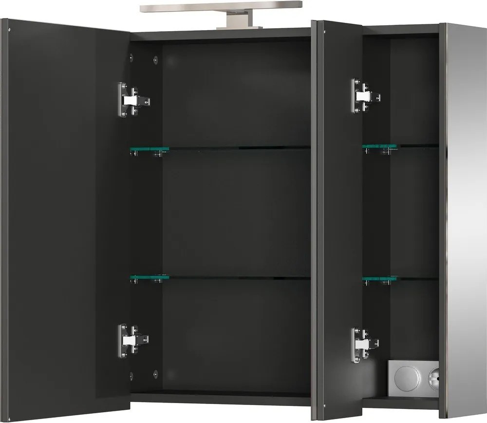 Сив шкаф за баня 80x71 cm – Germania