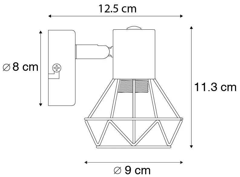 Интелигентен прожектор черен въртящ се и наклоняващ се с WiFi P45 - Mosh