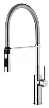 Paffoni - Кухненски смесител с изтегляща се душ глава LIGHT 52,5 cm